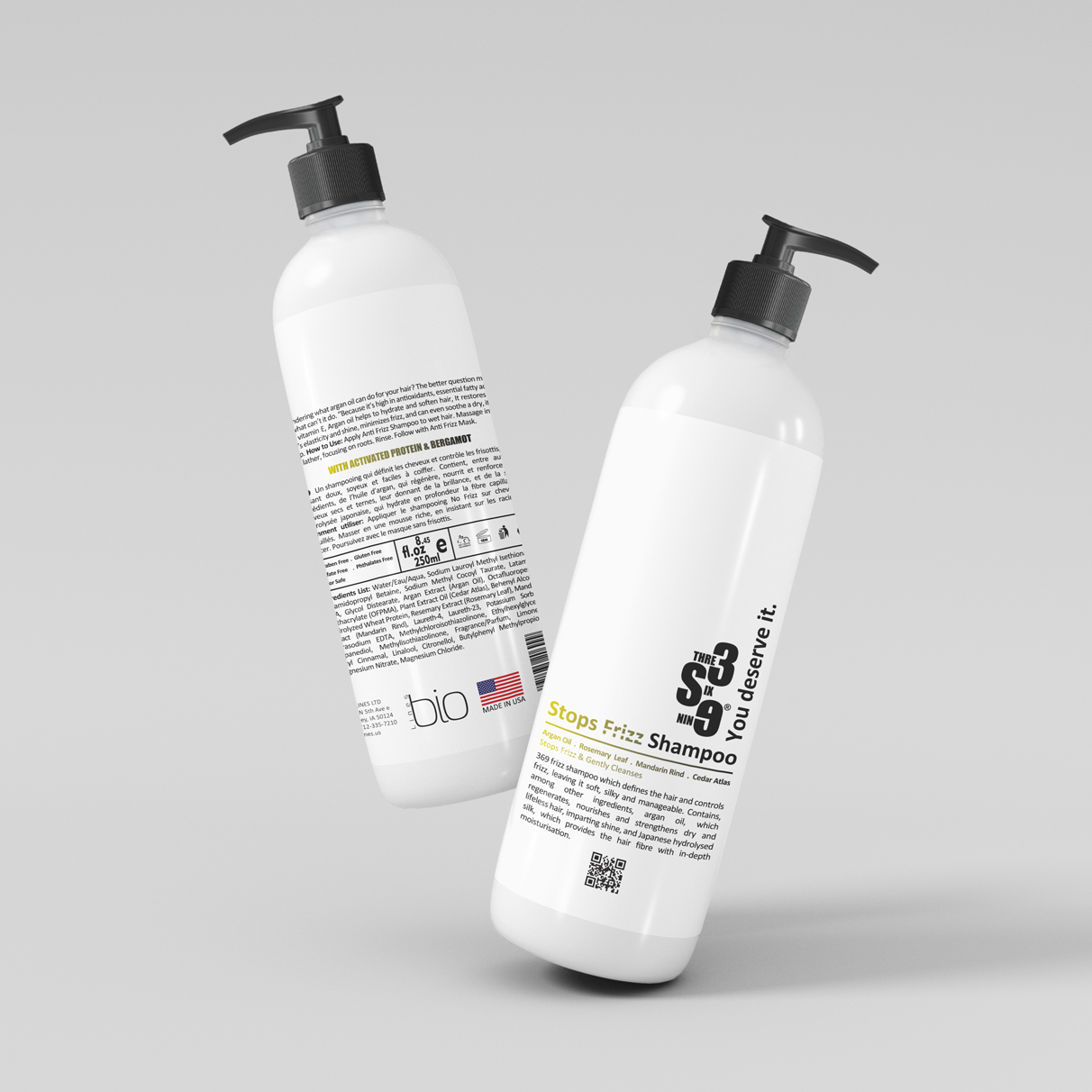 369 frizz shampoo 250m 0171447250133